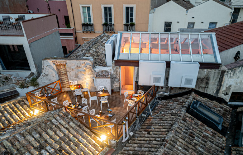 D.H. Lawrence hotel aperitivo terrazza castello cagliari sunset