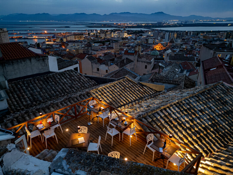 D.H. Lawrence hotel aperitivo terrazza castello cagliari sunset