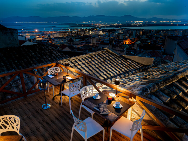 D.H. Lawrence hotel aperitivo terrazza castello cagliari sunset